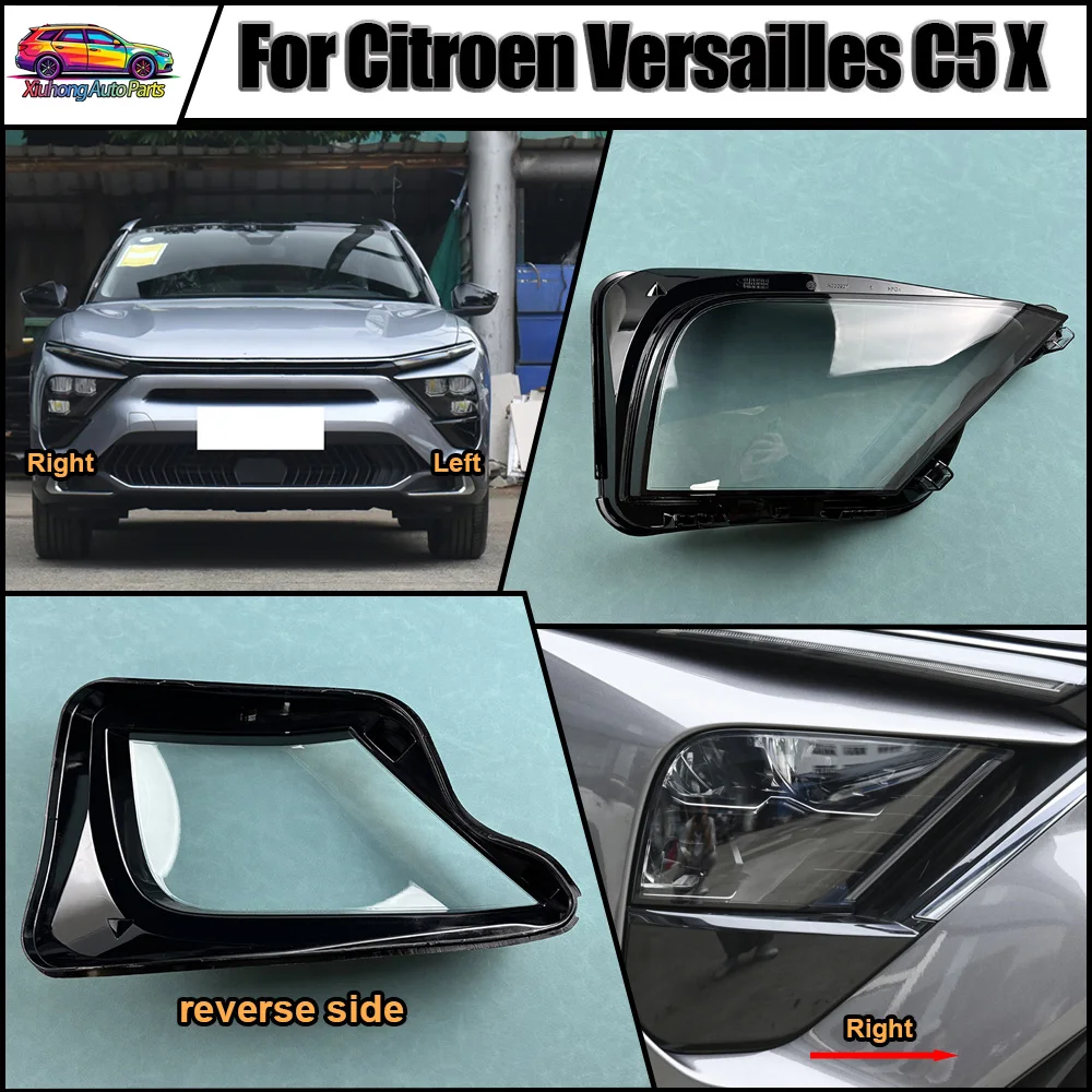 Scheinwerfer-Lampengehäuse, transparente Maske für Citroen Versailles C5 X, Scheinwerferabdeckung, Linse aus Plexiglas, ersetzt den originalen Lampenschirm