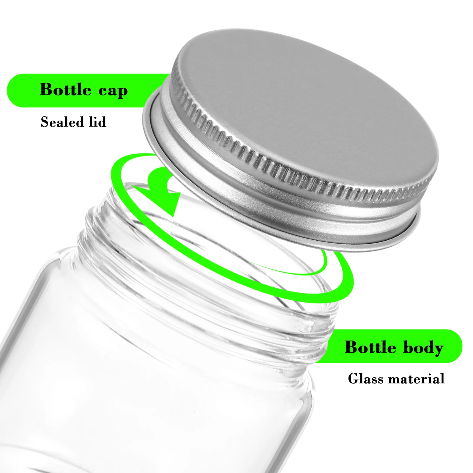 

20 Pcs Glass Jar Sealing Lid Small Containers With Lids Kitchen Jars Airtight Mini Food Can