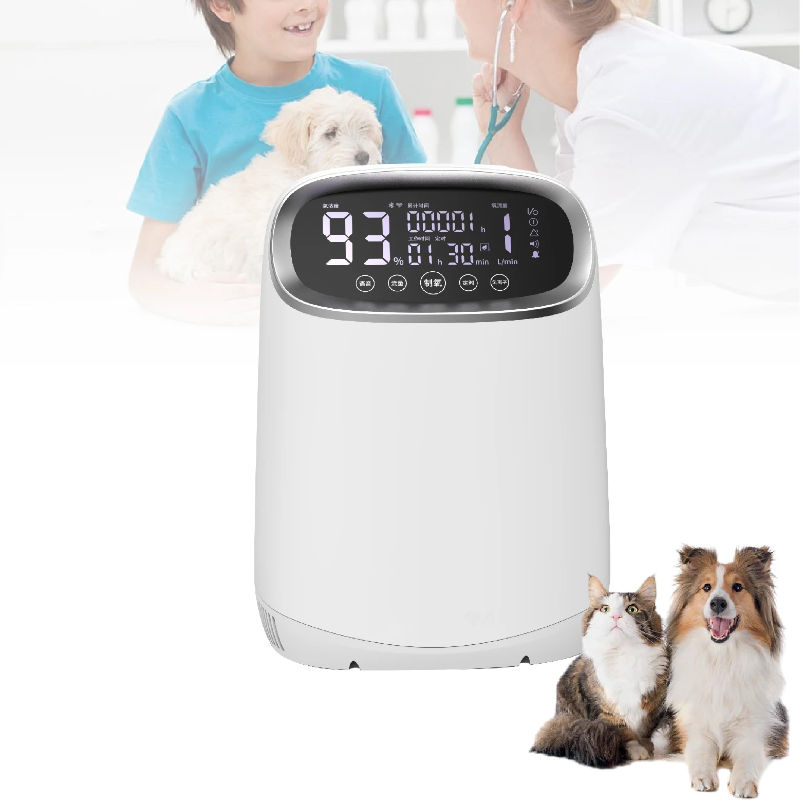 

Yonker Animal Hospital Use Veterinary Hospital Dual Purpose Atomizatoin Pet Medical Oxygene Concentrator