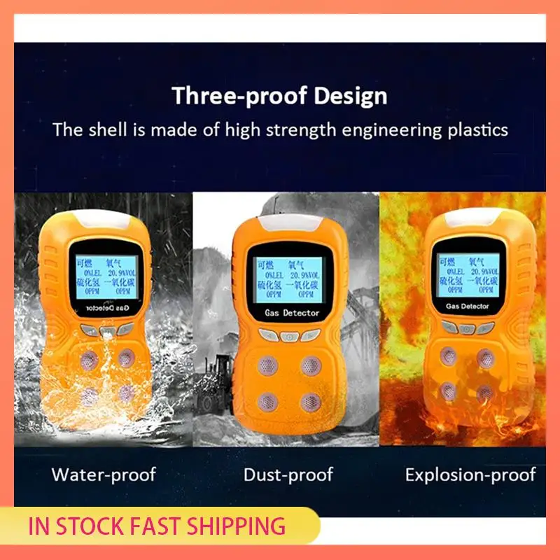 

AA05 4 In 1 Gas Digital Detector Monoxide Sulfide Tester Handheld CO Monitor LCD Display With Sound+ Light,EU Plug