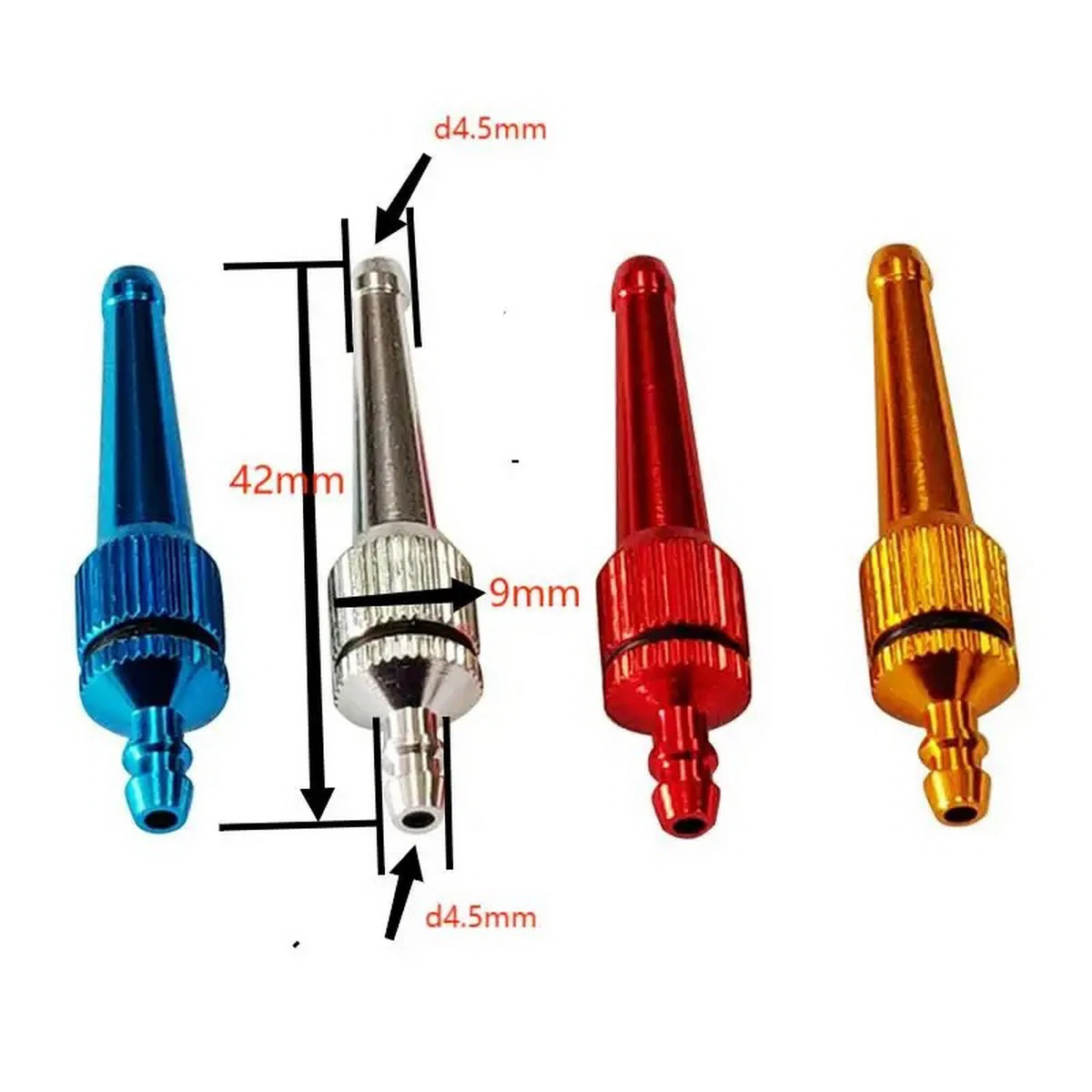 Long Fuel Filling Nozzle with Fuel Filter L42×D9×d4mm Water Outlet Mouth for RC Boat Gas/ Nitro Aircraft Airplane DIY Connecting view 2