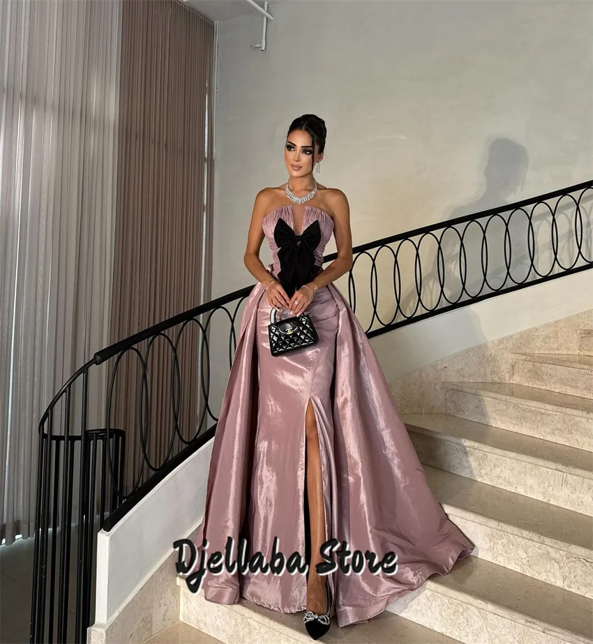 

2025 NEW Dust Pink Mermaid Prom Evening Dresses Sweetheart Split Night Dress Formal Cocktail Party Wedding Prom Gown Customized