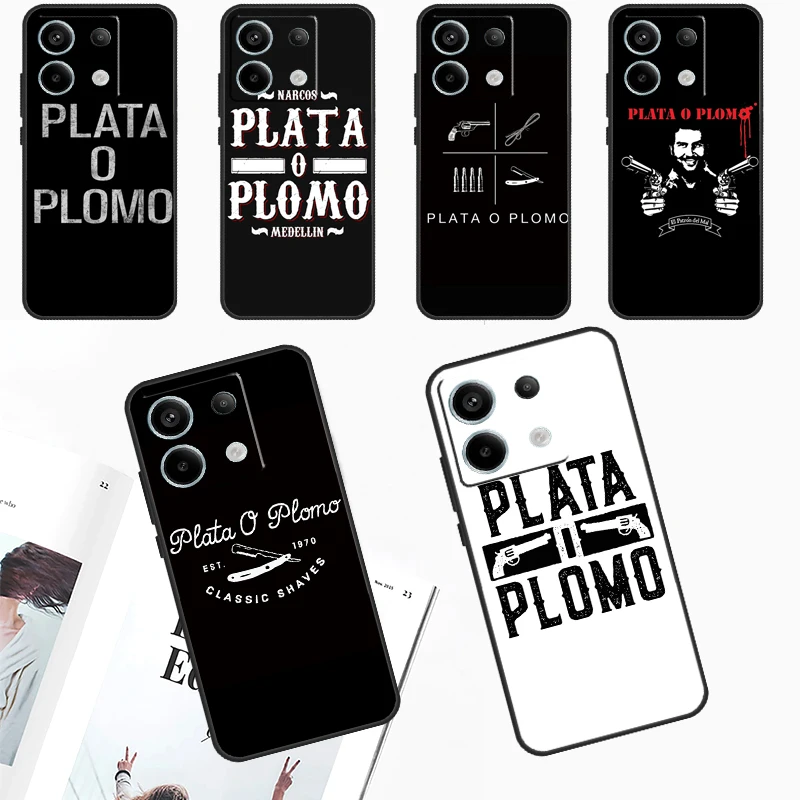 Plata O Plomo Narcos Pablo Escobar Phone Case For Redmi Note 12 11 9 10 13 Pro Plus 9S 10S 11S 12S Redmi 13C 9C 10C 12C Cover