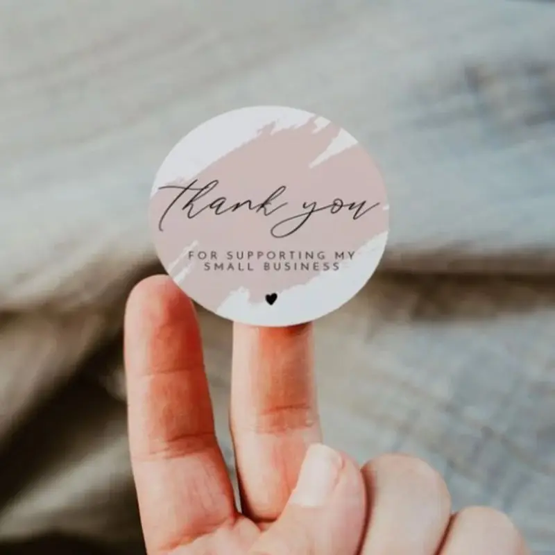 

1000pcs/Lot Private Design Product Labels Maker Self Adhesive Round Waterproof Stickers Roll Paper Custom Printing Logo Label