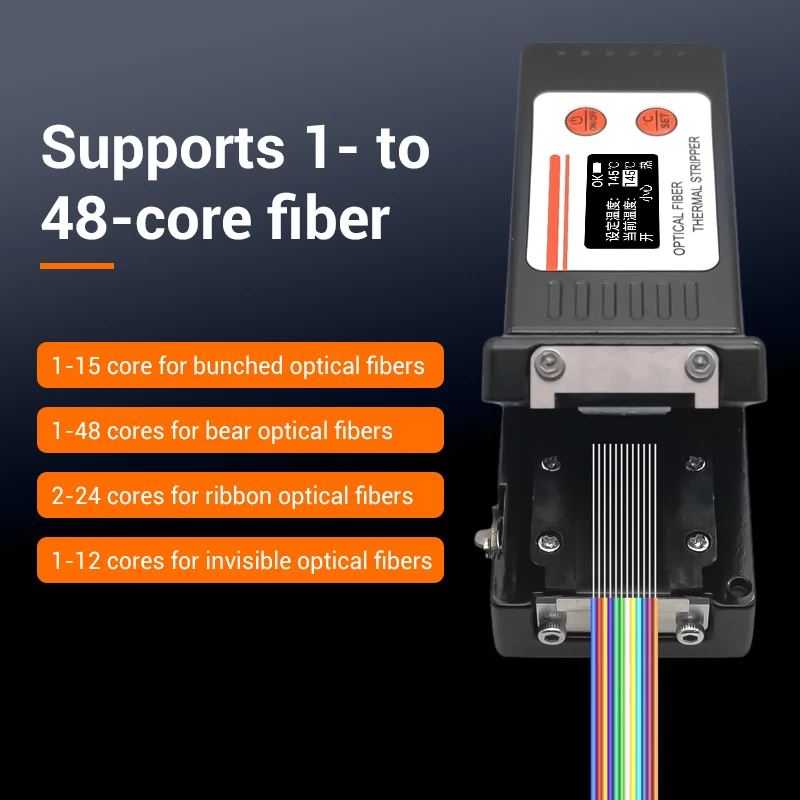 NEW Fiber OpticThermal Stripper 48 Core High-quality 2200/355mAh Professional Thermal Stripping for Fiber Cable Ribbon