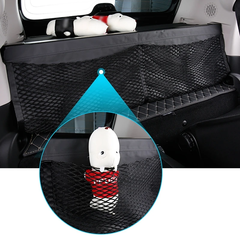 Car Rear Trunk Cargo Cover with Net Pocket Partition Storage Panel for Mercedes Benz smart fortwo 453 2015-2022