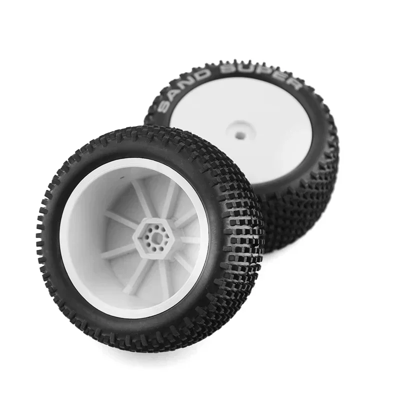 82&87mm 1/10 2WD RC Off-Road Buggy Car Rubber Tire Wheel dla XRAY XB2 Serpent SRX2 SRX4 Traxxas Bandit Tekno EB410 Tamiya DT02