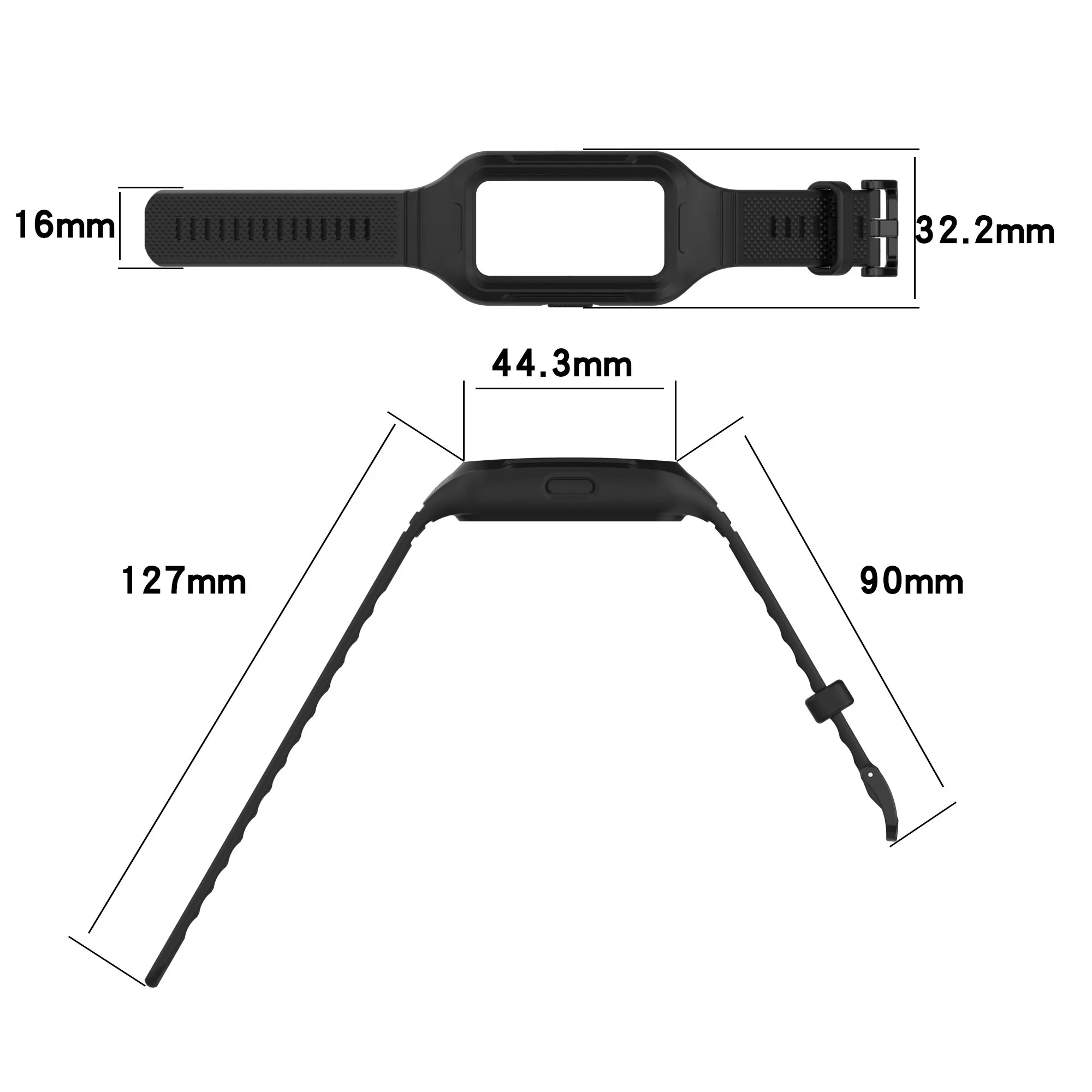 Strap For Huawei Band 9/8/7/6 Silicone Wrist Strap Watch Band Same Color Buckle Accessories Replacement Bracelet Correa