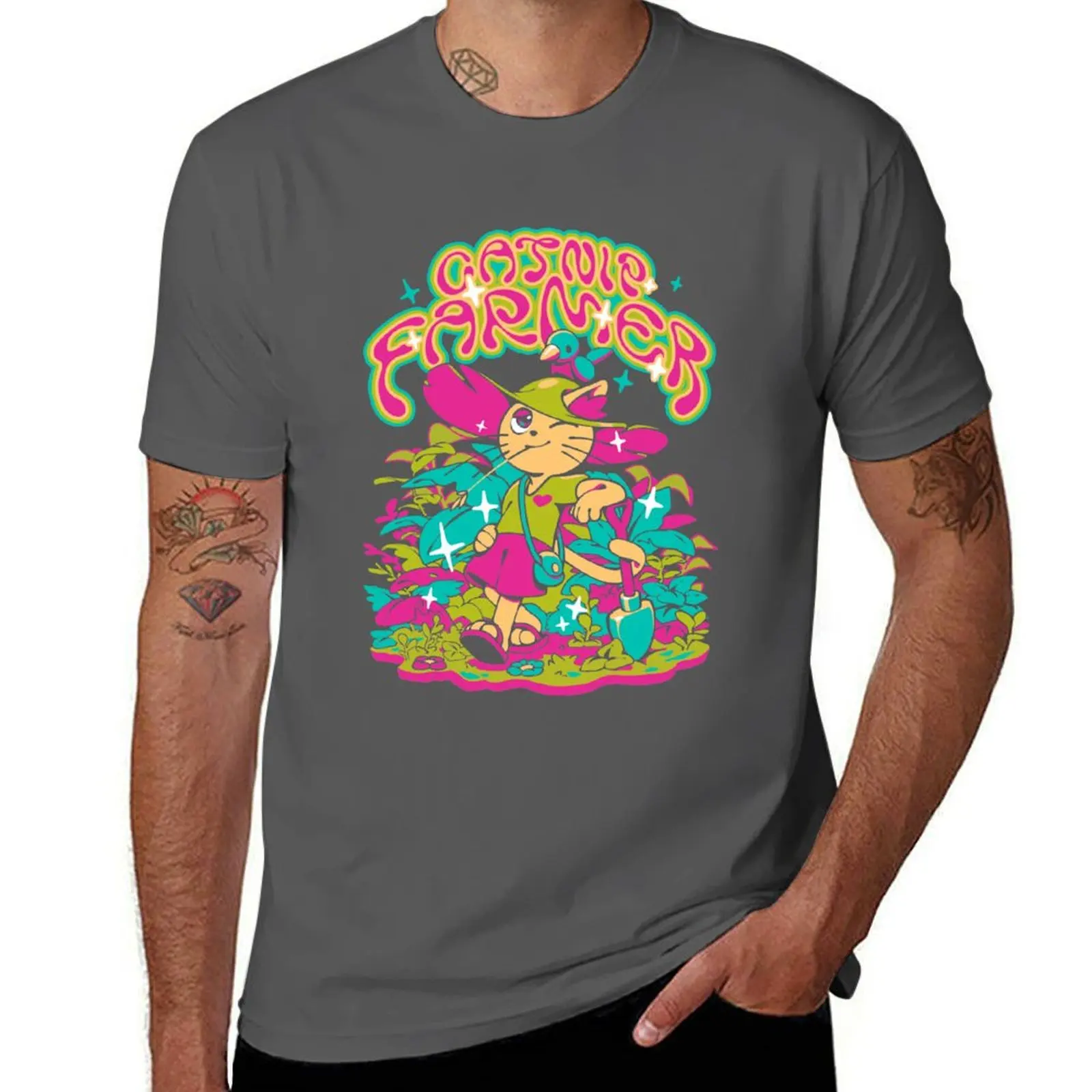 

Farmer Catnip T-Shirt Abstract Pattern Print Top