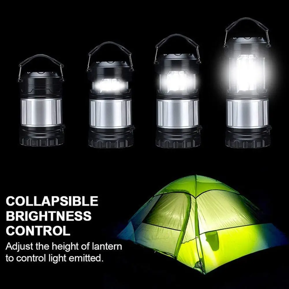 Luz de Camping portátil para exteriores, Linterna de mano para campamento de emergencia, tienda de campaña, caballo de estiramiento, COB + 1 linterna, nueva