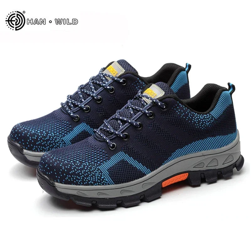 

Men's Safety Boots Spring Summer Work Shoes Men Fahion Mesh Breathable Steel Toe Casual Boots Labor Insurance Mens Safety Shoe