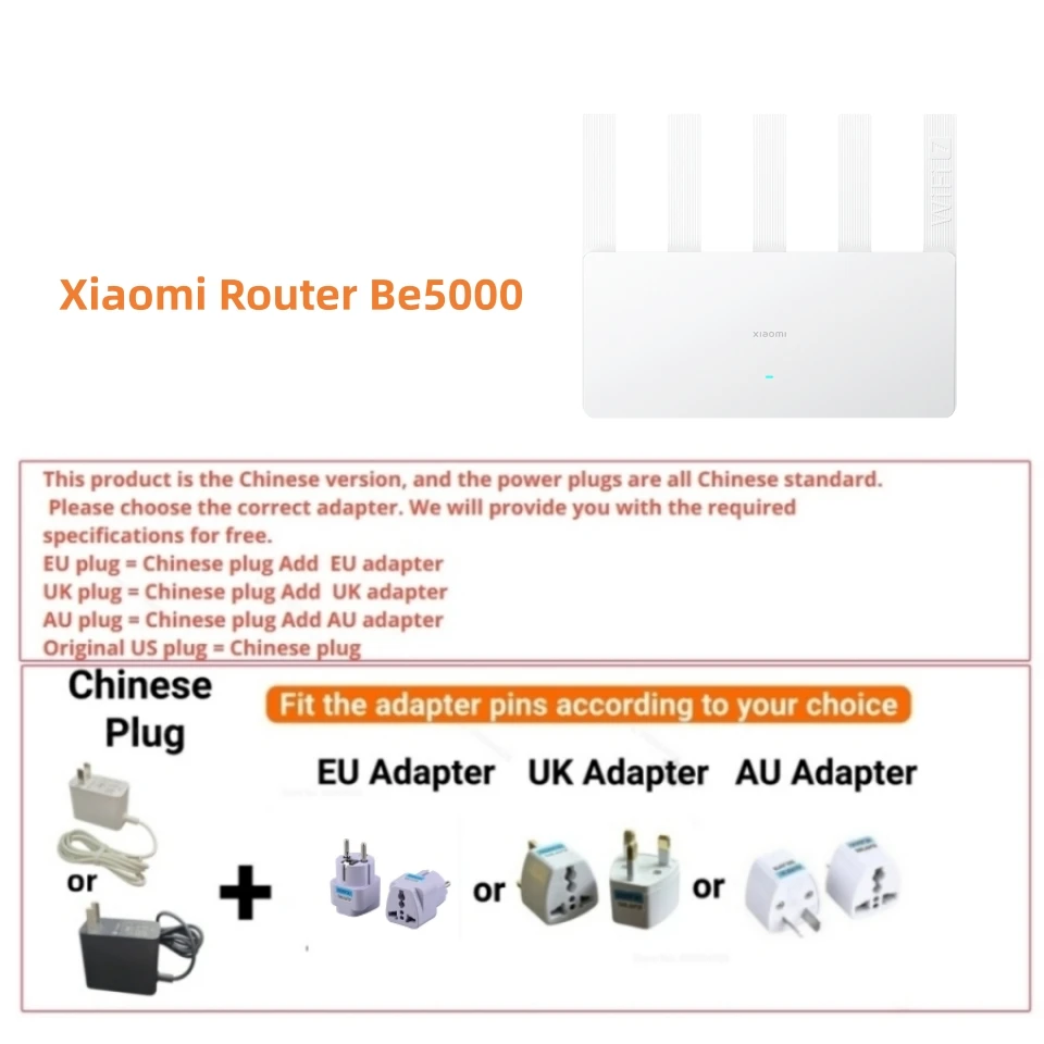 Xiaomi Router BE5000 Wi-Fi 7 2.4/5GHz Dual-Frequency 5011 Mbps draadloze snelheid Mesh 2.5G poort IPTV OFDMA Signaalversterker Mi Home