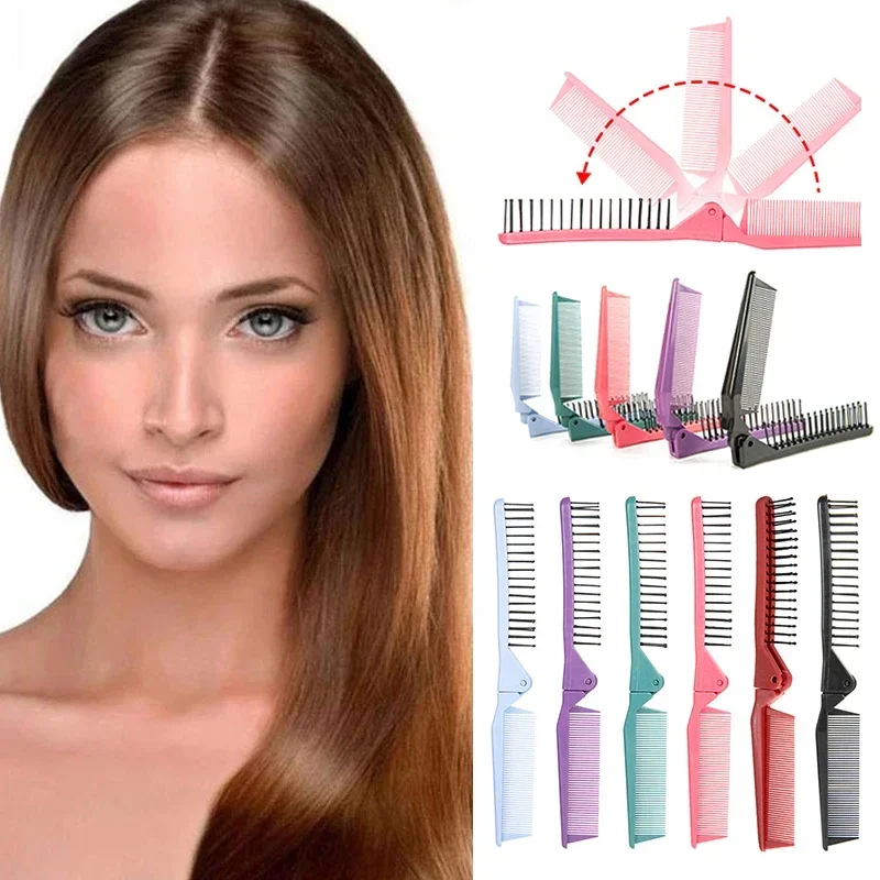 Anti Static Double Head Home Durable Folding Comb Styling Tool Hair Brush Multifunctional Portable Travel Narrow Salon Massage