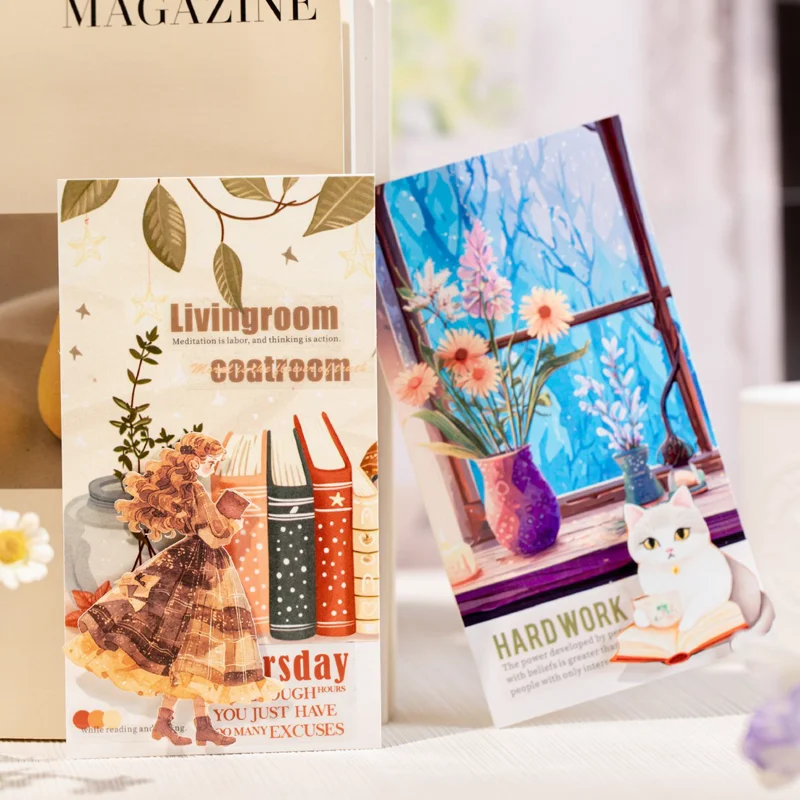 เทปตกแต่งลายการ์ตูน Mr. Paper 1 ม้วน ลายสวนผึ้งในฤดูใบไม้ผลิ วัสดุตกแต่งบ้าน ลายทิวทัศน์กลางคืน