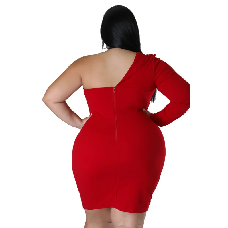 WSFEC XL-4XL 2023 primavera estate Plus Size abbigliamento donna senza maniche senza spalline aderente Sexy Club Party Mini abito abiti femminili