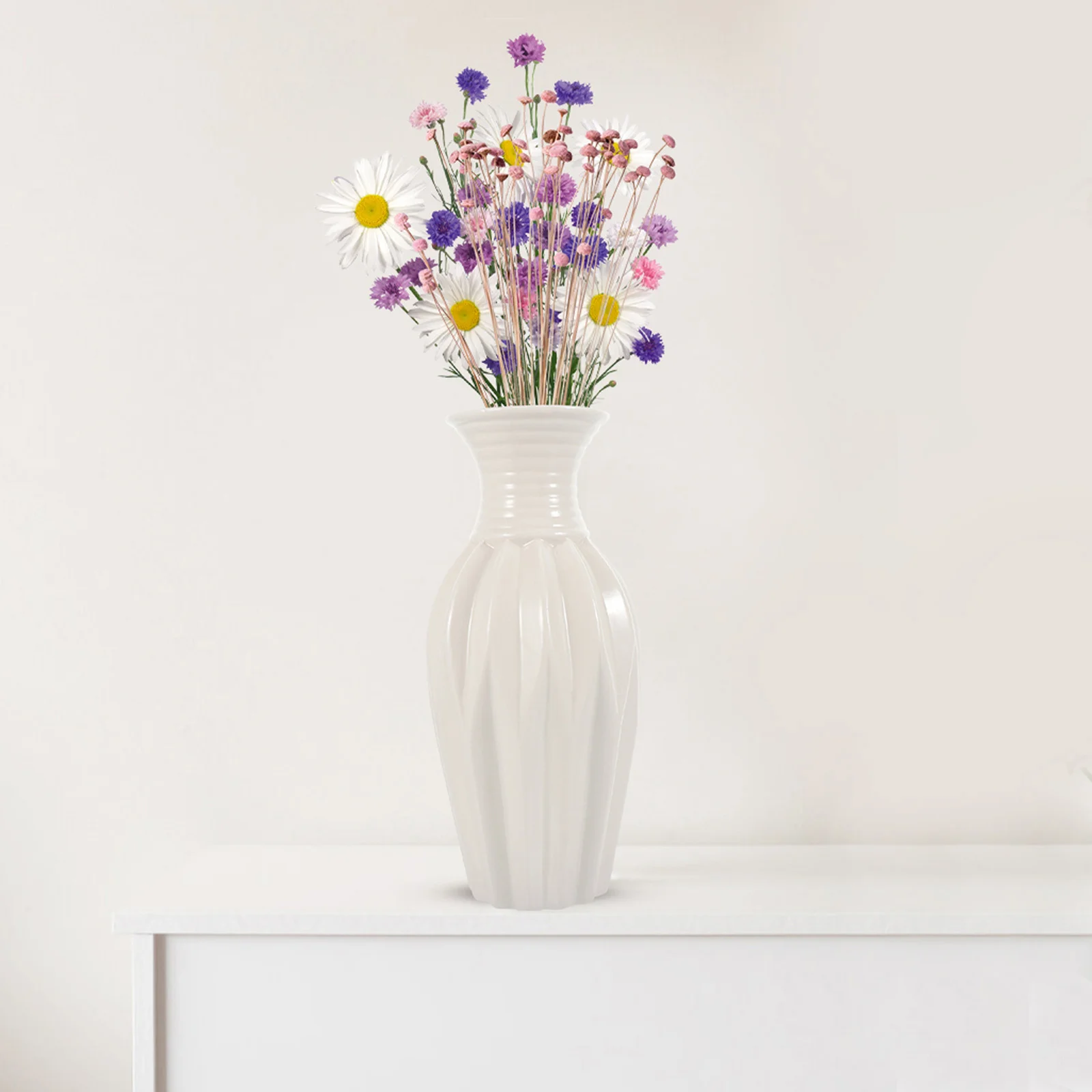 

Vase Rustic Decor Decorative White Creative Flower Arrangement Dining Room Table