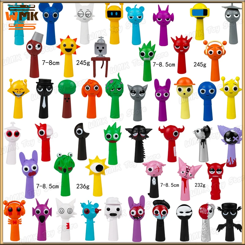 Em estoque 12 pçs/set sprunki anime figuras horror incredibox brinquedos pvc modelo sprunki widenda estatueta de ação coleção boneca personalizada