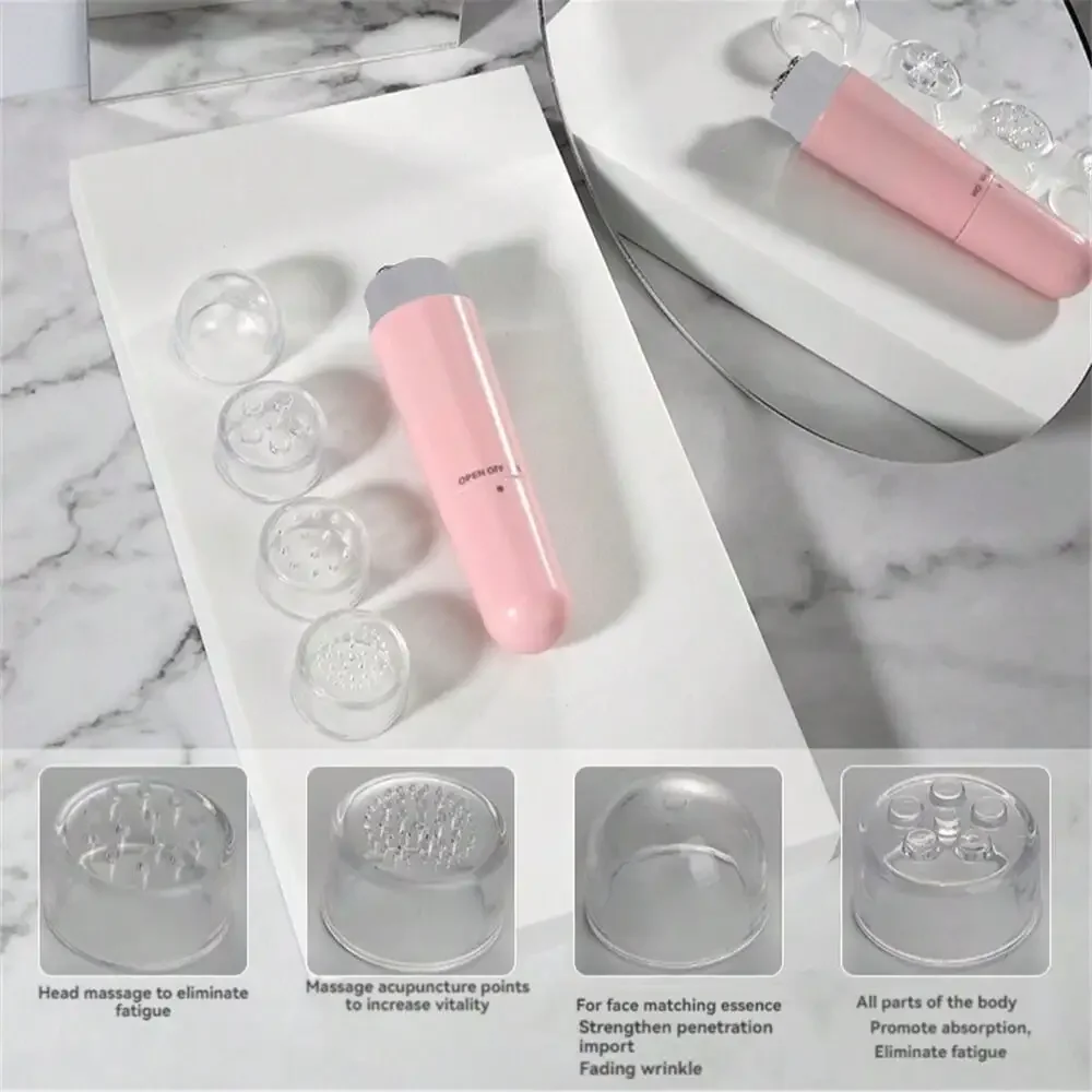 Mini elektrische oogmassageapparaat Vibrerend schoonheidsapparaat, 4-in-1 draagbare gezichtsspierstimulator