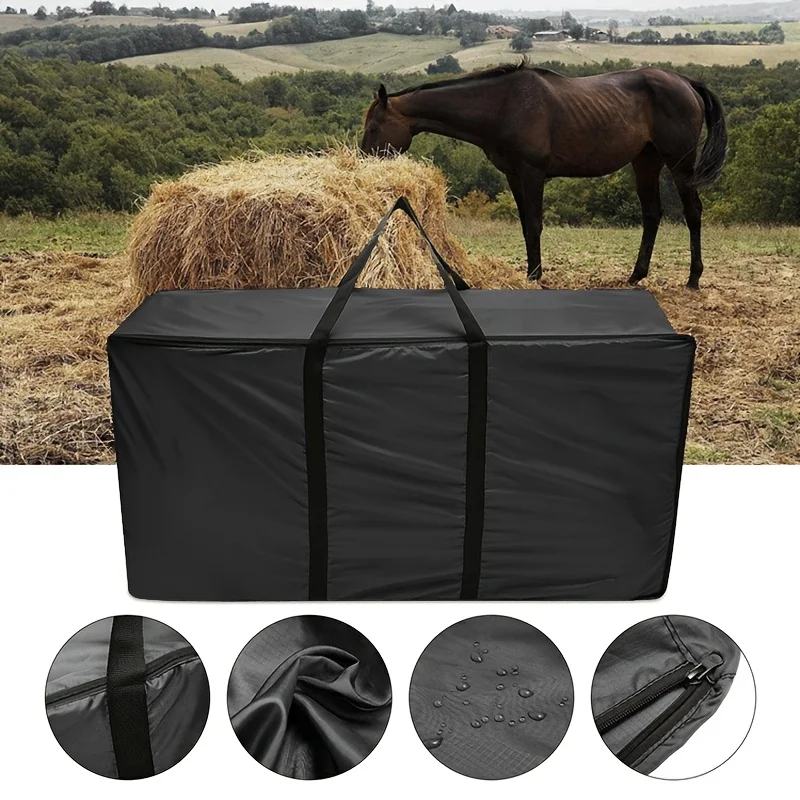 Horse Storage Hay Feeder, Large Capacity Bag, Goat Feeder, Cattle and Sheep Feed Bag for Easy Storage