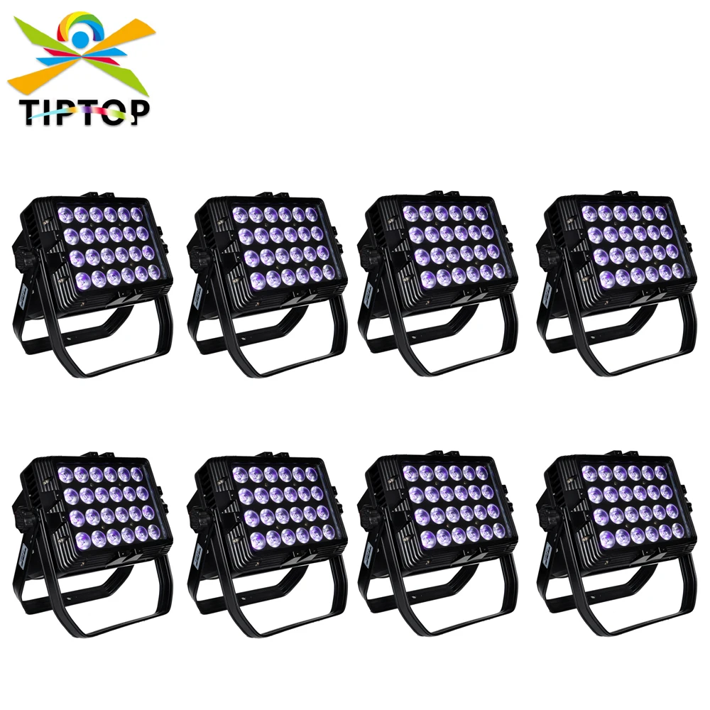 

TIPTOP 8 Units 24 x 18W RGBWAP 6IN1 Color 220V 230V 240V Outdoor Floodlight Spotlight IP65 Waterproof LED Street Lamp Landscape