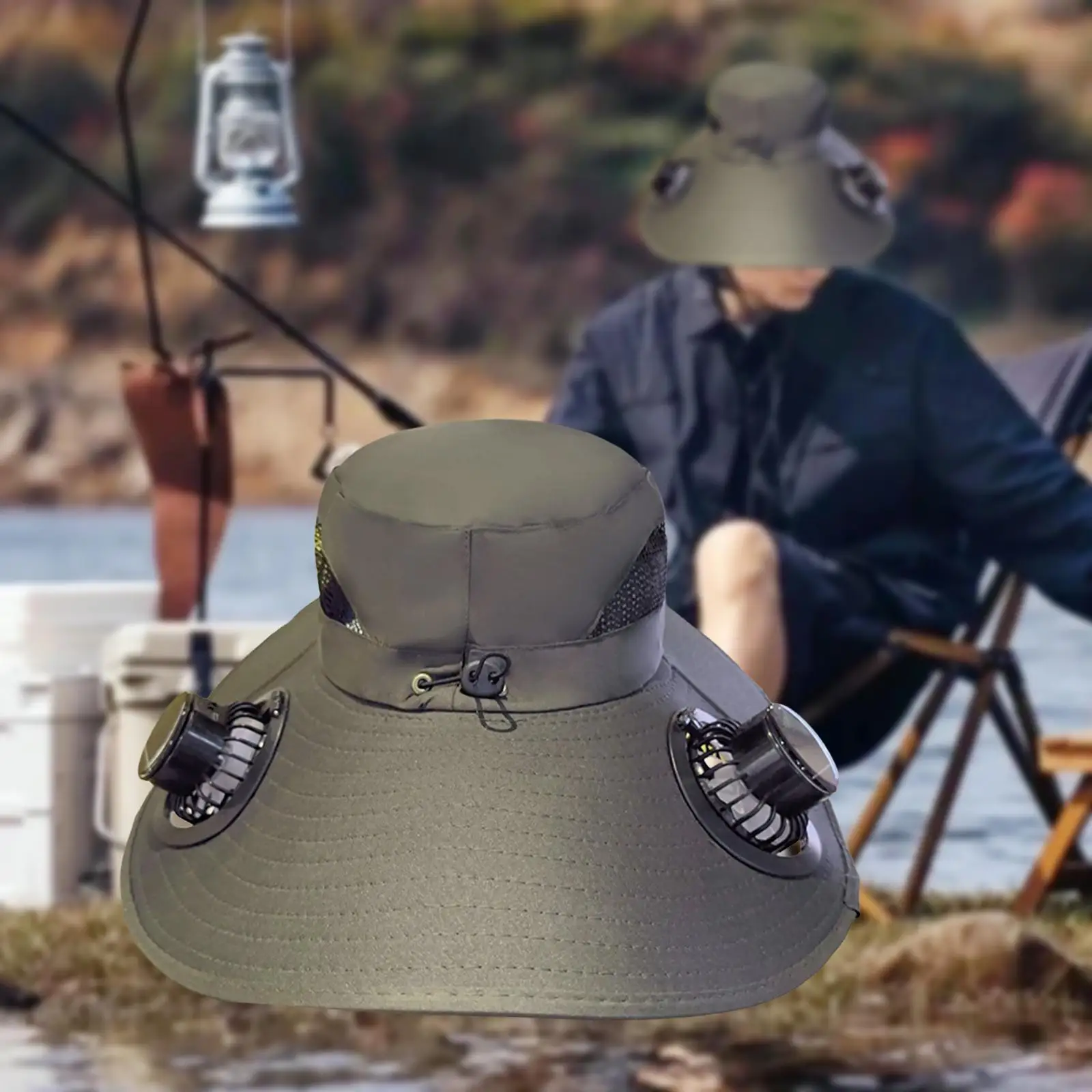 

Solar Fan Hat Breathable Summer Protect 3 Speed Adjustable Bucket Hat Sun Hat Fishing Hat for Fishing Beach Outdoor Hiking