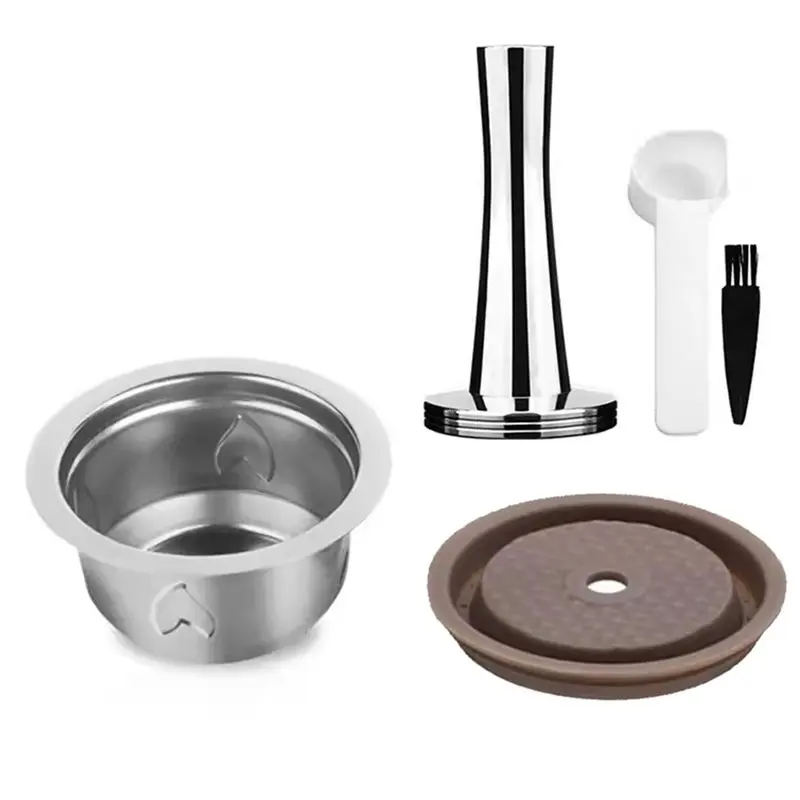Cápsulas de café reutilizables A25F para Nespresso Vertuo/Next Plus, cápsula de café expreso recargable con cuchara para moler café en polvo, repuesto