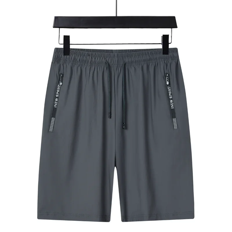 

Men's Ice Silk Quick Dry Shorts Elastic Waist Casual Sports Straight Leg Summer Pants