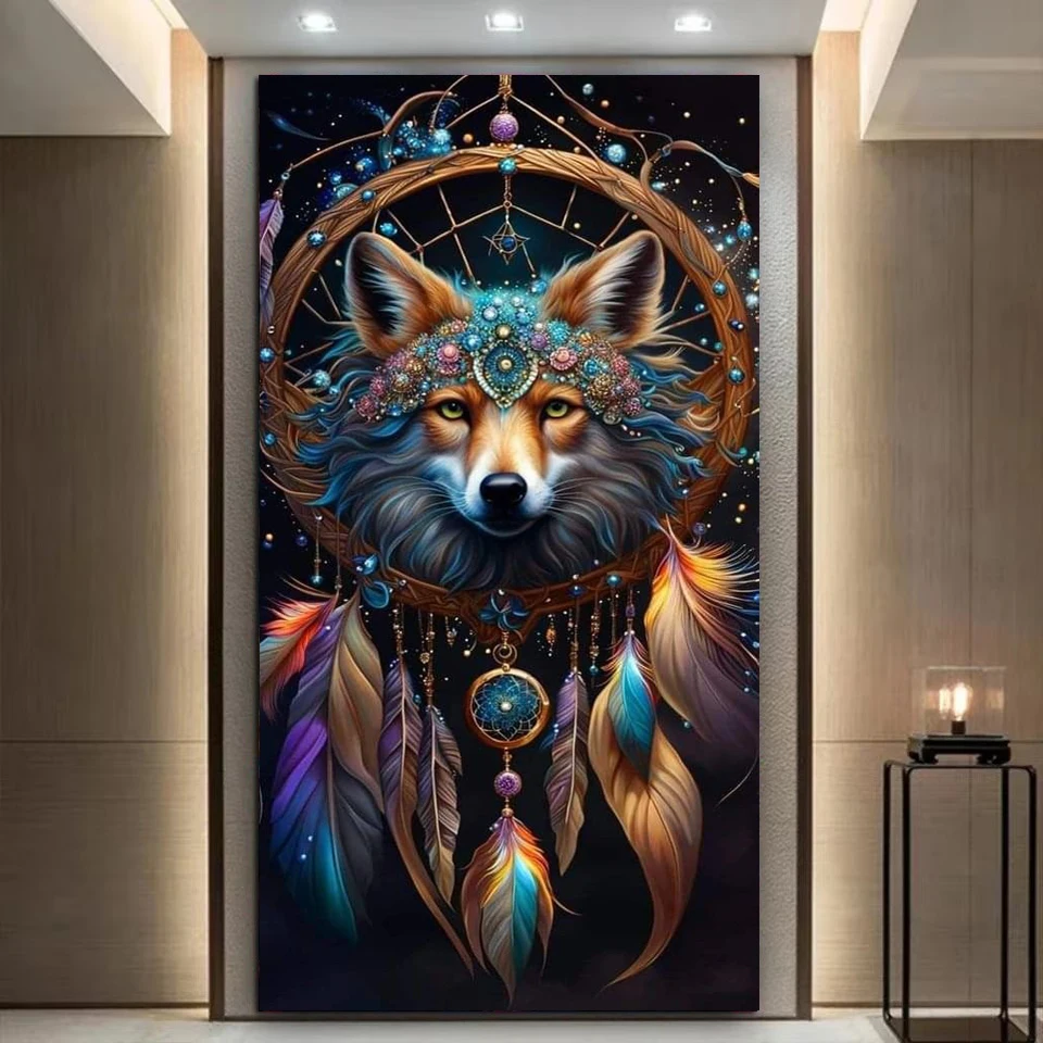 

diamond painting Fantasy Dream Catcher wolf Diamond mosaic Jewelry cross stitch Home decoration accessories new arrivals 2025