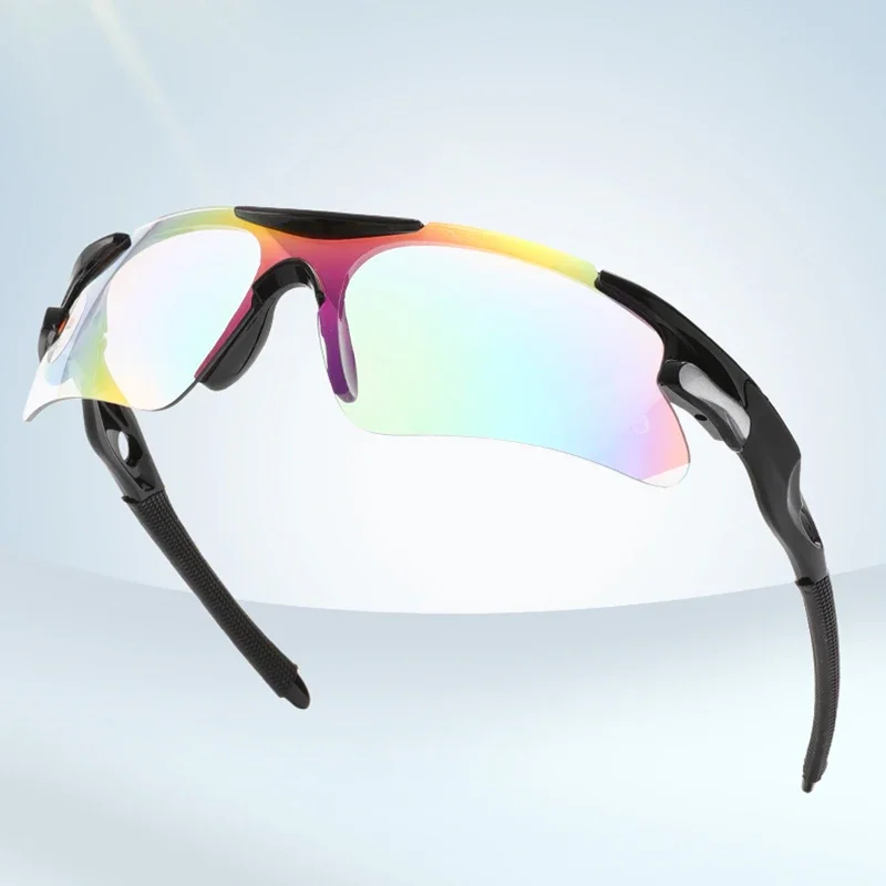 Photochromic Color-Coated Sports Glasses, Lightweight Half-Frame Cycling Sunglasses, Versatile Eyewear for Outdoor Activities