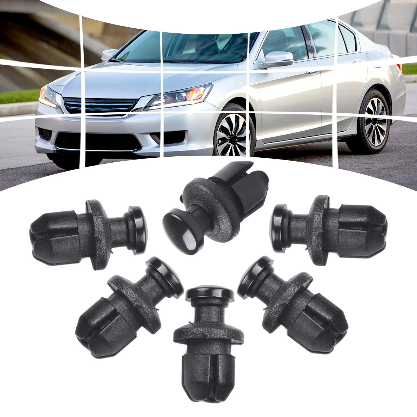 

10pcs/Set Car 2 X 1.1cm Fairing Clips 8mm Hole Accessories Black Bodywork Fit For Honda Blackbird CBR1100XX 97-07 Nylon