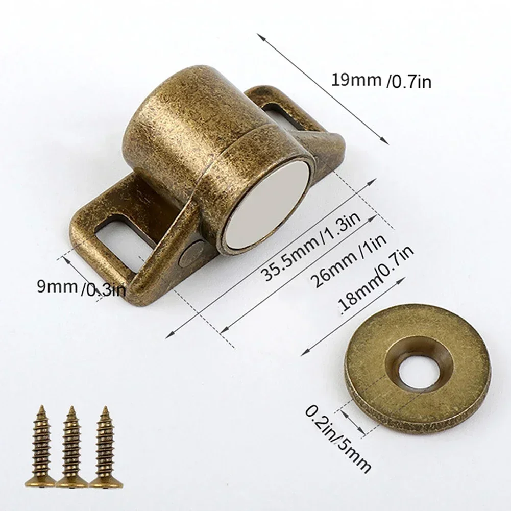 マグネットキャビネットドアキャッチ家具ドアストッパー強力な亜鉛合金磁気キャッチラッチ超ドアキャビネット食器棚クローザー N