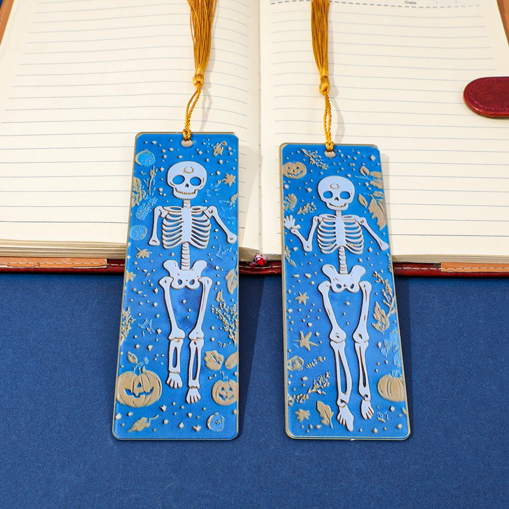 

Acrylic | Gothic Style | Bookmarks and Skeleton | Bookmark Collection Ghost Skeleton | Halloween Bookmarks | Horror Enthusiasts.