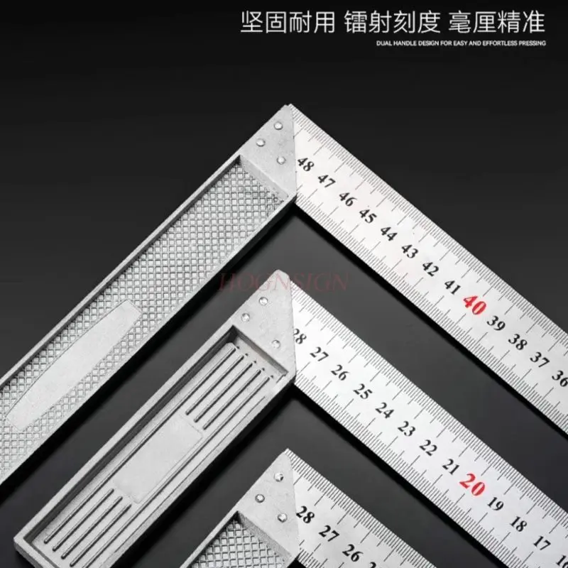 

1 шт. угловая линейка из нержавеющей стали, горизонтальная угловая линейка, измерительная линейка-костыль, деревообрабатывающая линейка, многофункциональная угловая линейка