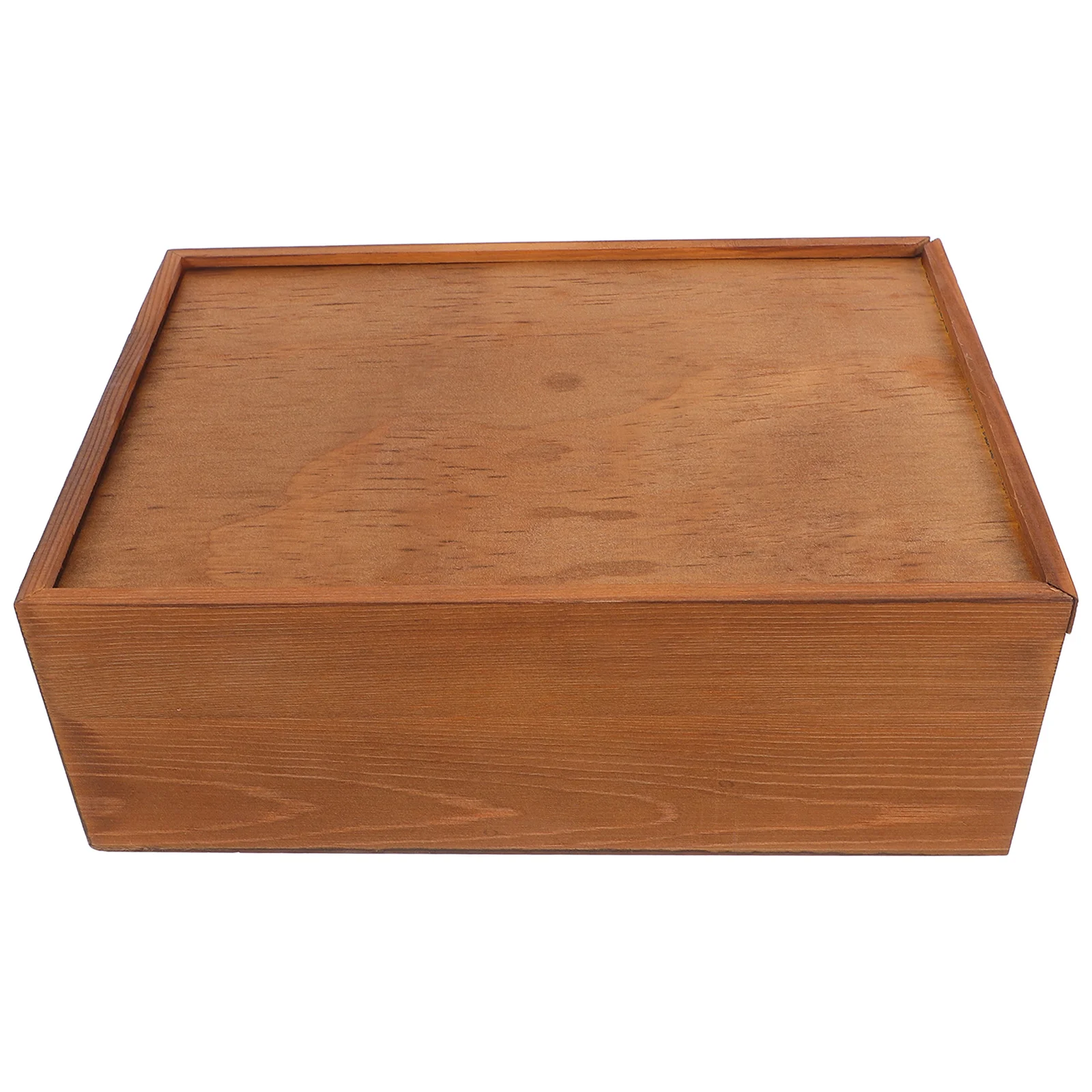 

Vintage Wooden Storage Box Rectangle Pullout Drawer For Jewelry Stamps Keepsakes Gift Packaging Decorative Chest Small Treasure