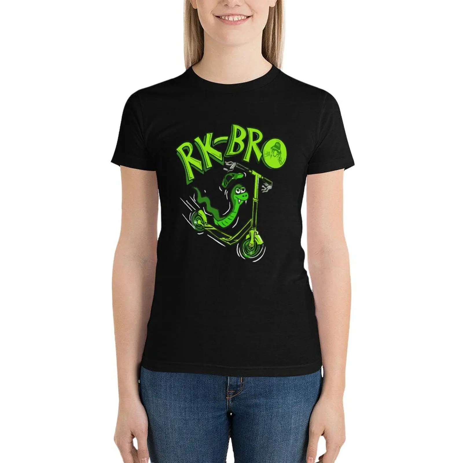 

RK-Bro Scooter T-Shirt aesthetic clothes Short sleeve tee new edition t shirts for Women