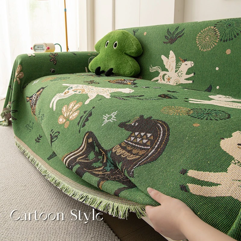 Light Luxury Sofa Cloth Sofa Towel New Non-slip Cushion Cloth One-piece Full Cover Universal in All Seasons Modern
