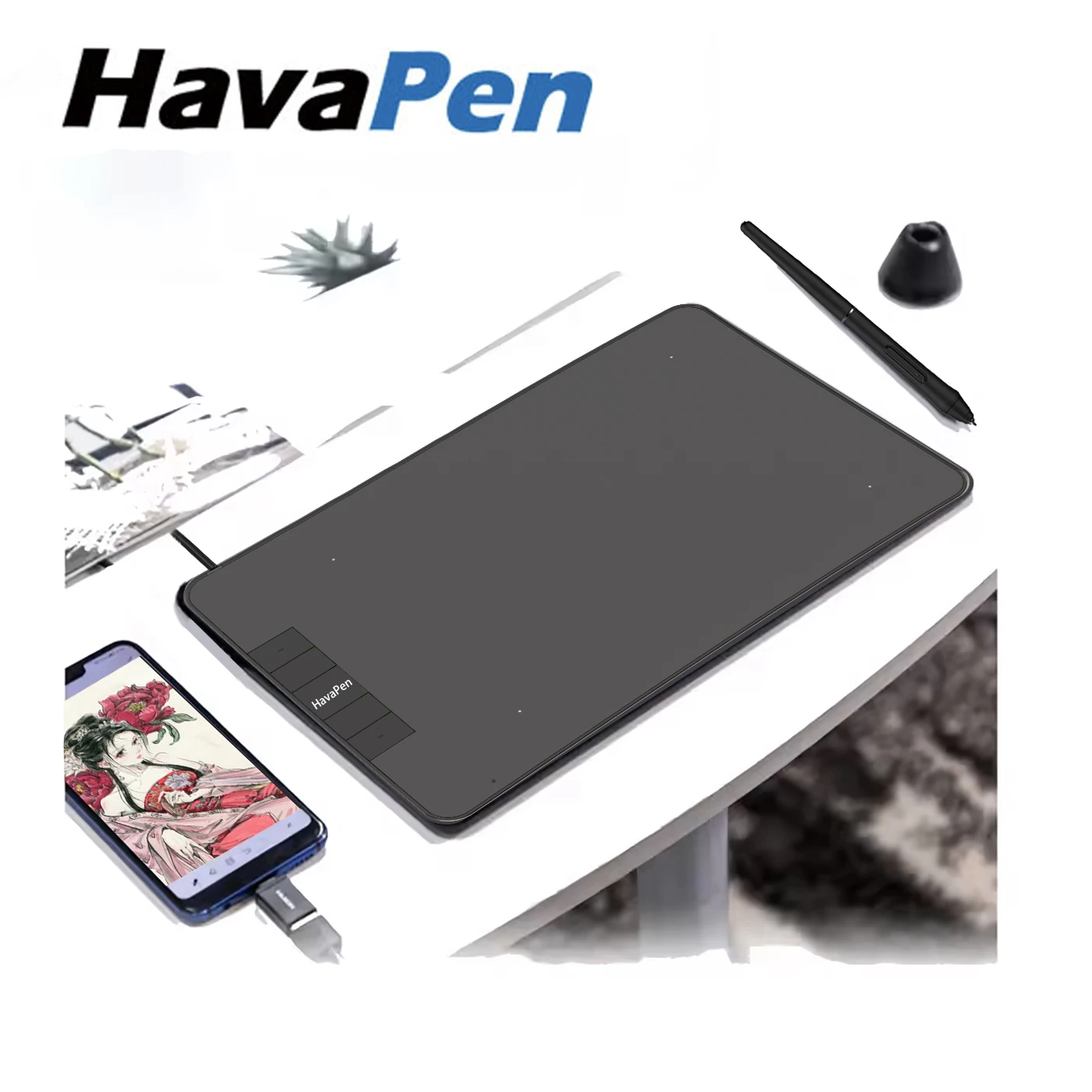 

Havapen Graphics Tablet Deco Fun XS Digital Drawing Pen Tablet with 8192 Levels for OSU Online Education Windows Mac