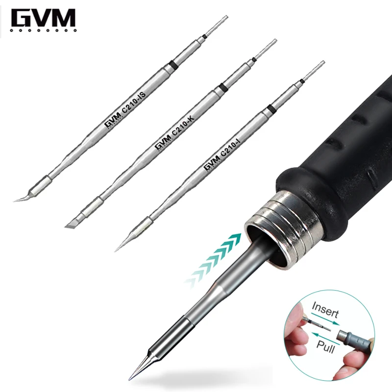 GVM Original T210 C210 Soldering Iron Tips Welding Iron Head for GVM T210 Tips T210 Handle CD-2SD/2SHE T26 T26D T3602 RELIFE