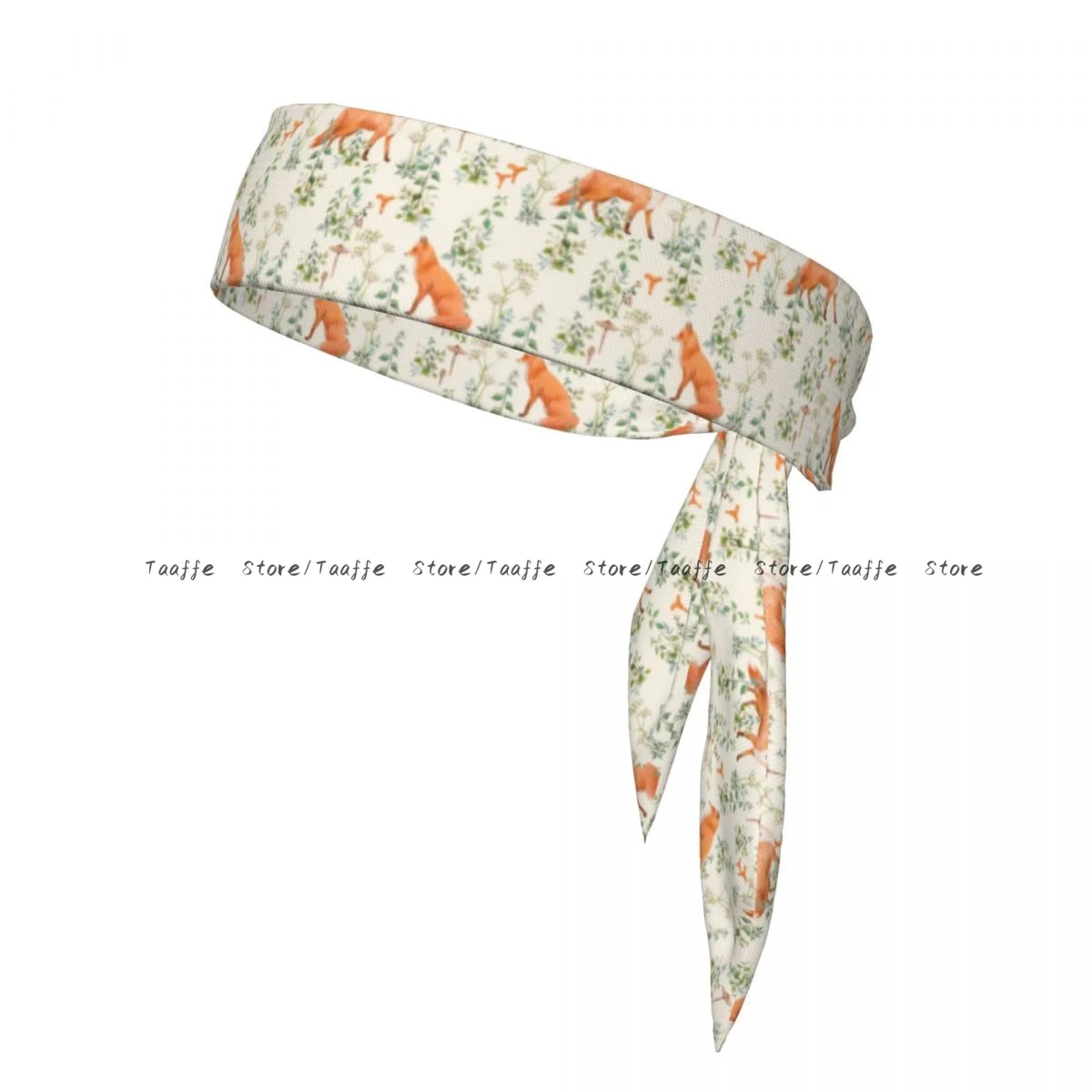

Sweatband Bandanas Forest Plants And Fox Illustration Hairband Head Tie Sports Headband Hair Accessories