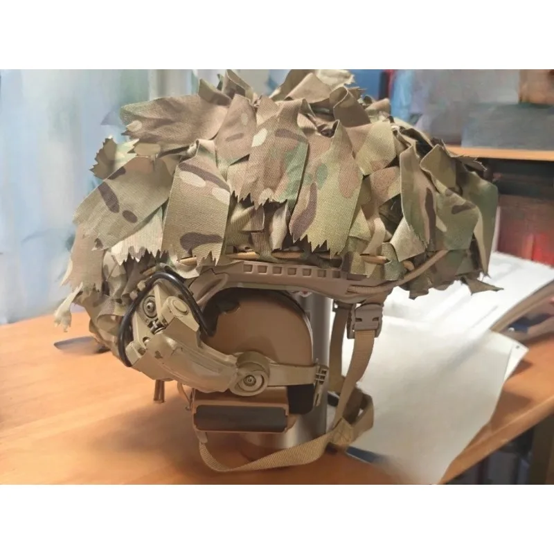 Acessórios de caça 3d camuflagem capacete capa caça airsoft capacete pano anti ir wargame equipamento tático diy adereços esportes