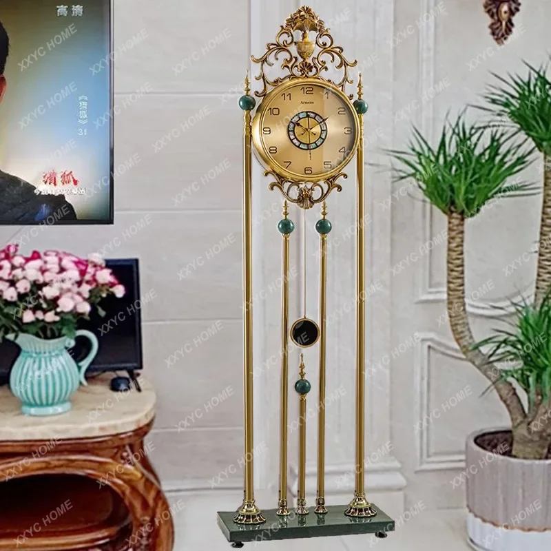 Floor Clock Ornament Decoration Clock European Style Villa Luxury Standing Grandfather Clock