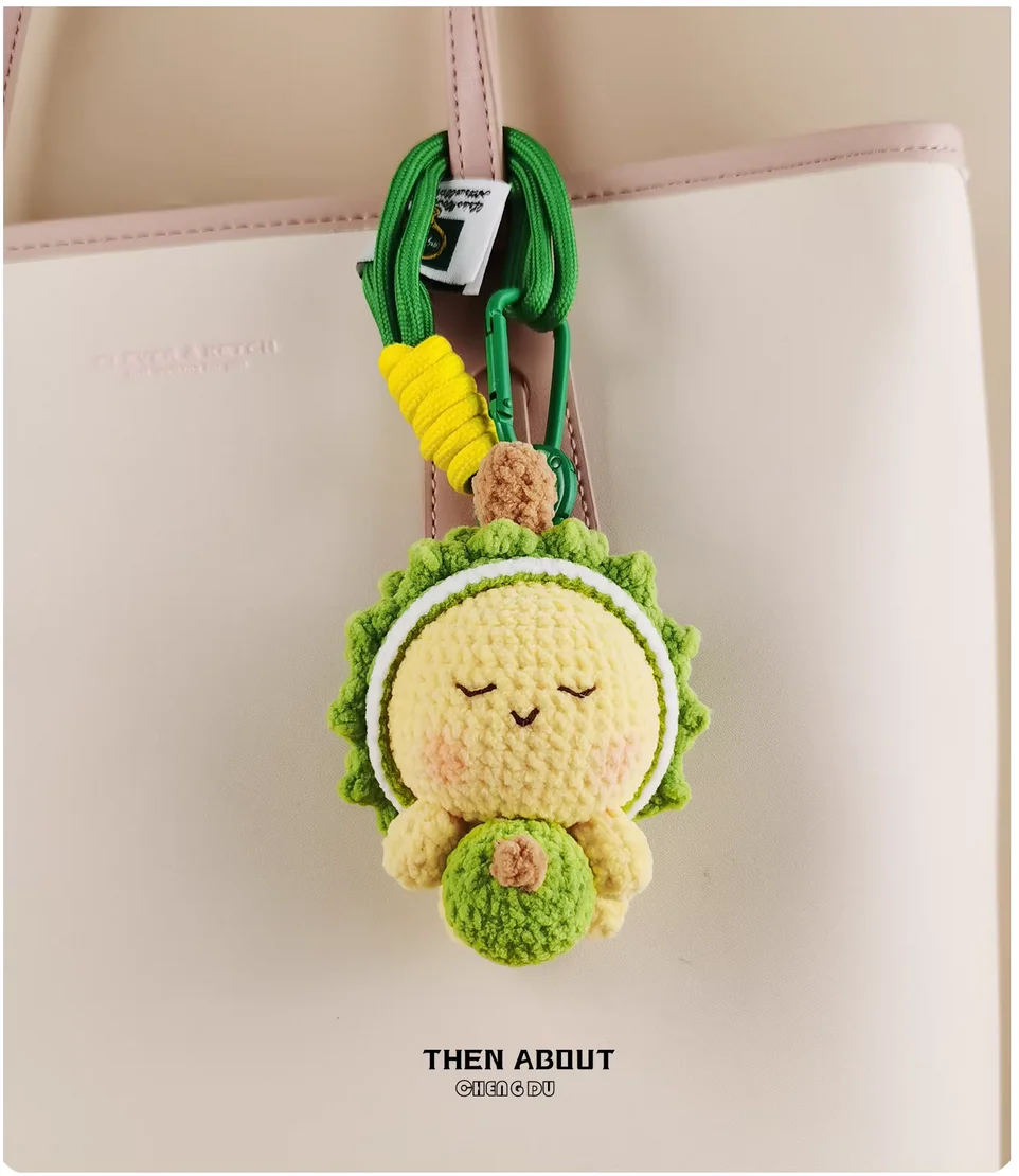 Cute durian doll bag pendant Keychain backpack pendant niche gift