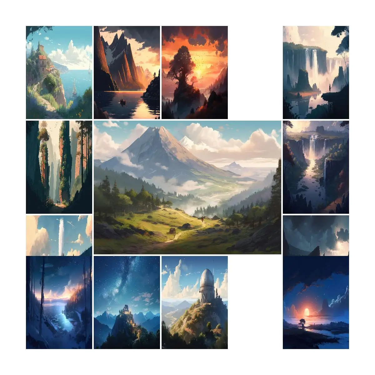 Пейзаж Zhangjiajie, пейзаж, пейзаж, холст, живопись для домашнего декора