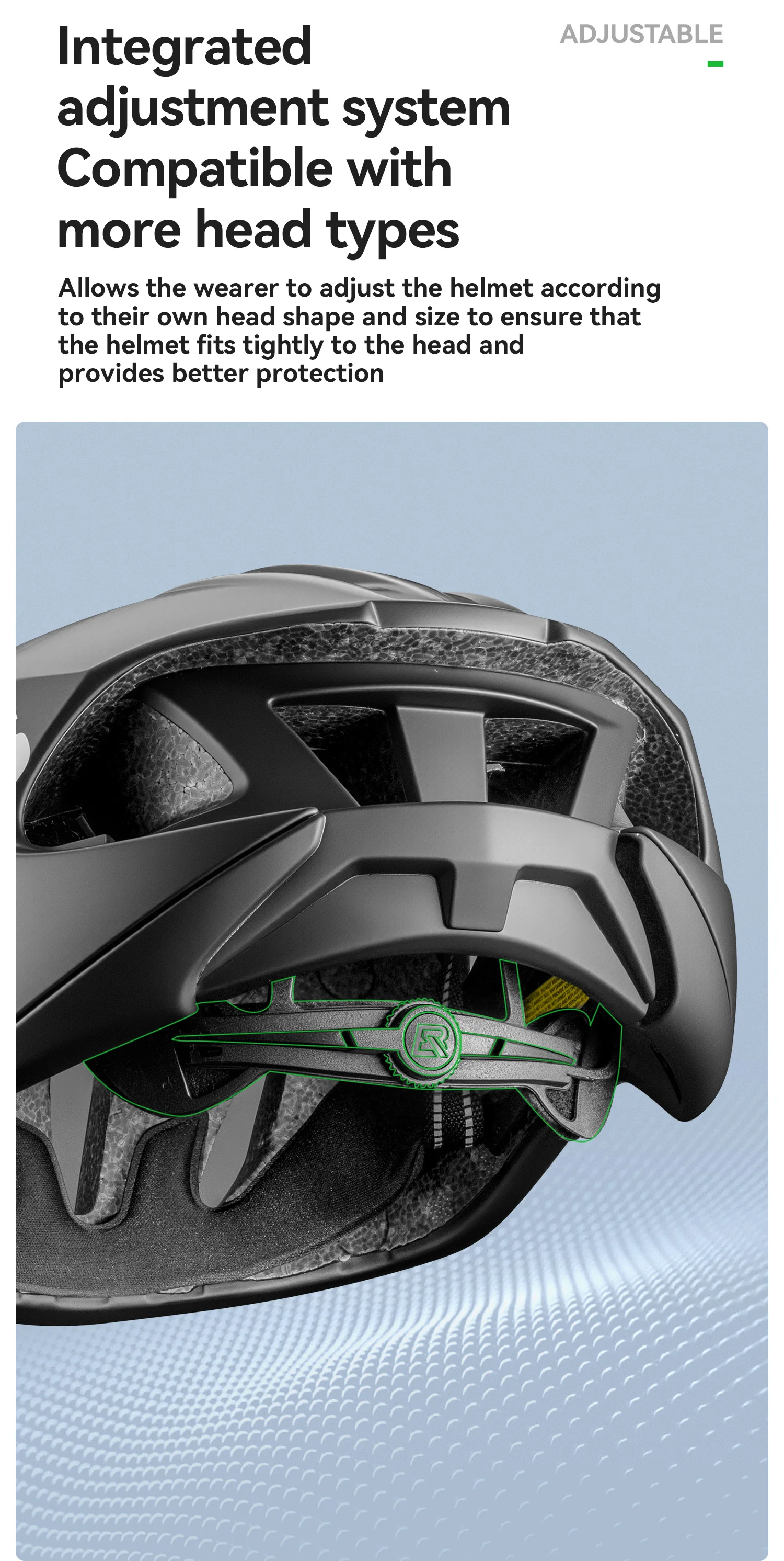 ROCKBROS Kinder-Fahrradhelm, atmungsaktiv, leicht, mit hochdichtem Schaumstoff, einteilig geformt, stoßdämpfend, Jugendhelm. – Detail 14