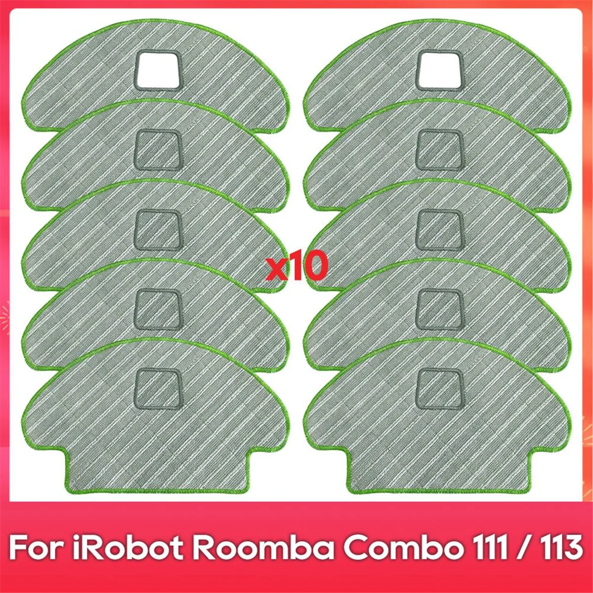 وسادات قماش ممسحة ABKR لـ IRobot Romba Combo 111 / 113 / R 113840 جهاز آلي لتنظيف الأتربة ممسحة خرقة أجزاء الملحقات