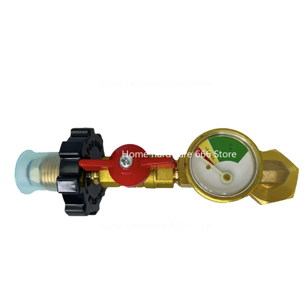 North American Outdoor POL Propane Adapter Camping Gas Tank Connector Brass Meter Inflatable Connector