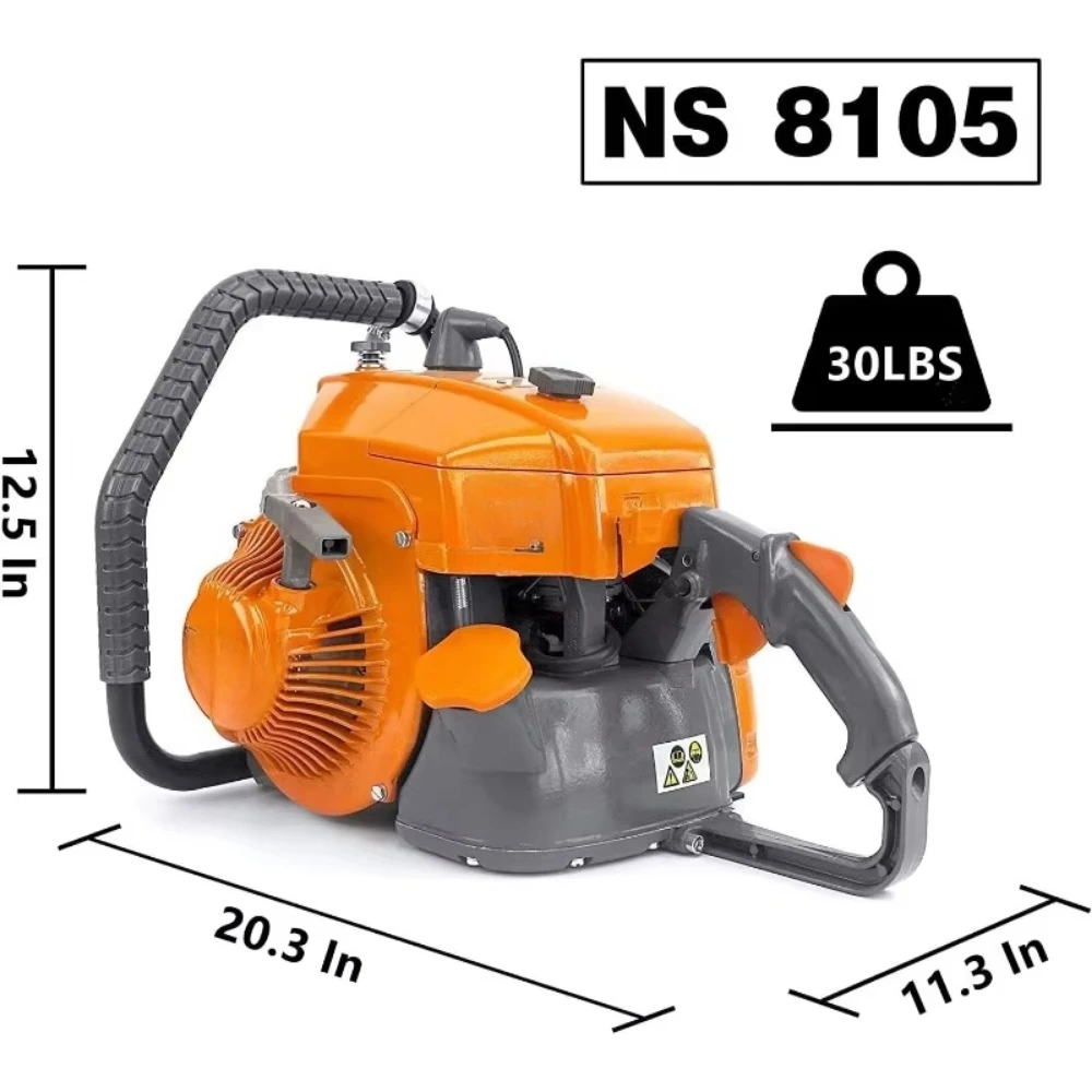 NS8105 36 inch Gas ChainSaw with Guide Bar Chain,2-Cycle Power Head 105cc Power Chain Saw 4.8KW 6.5HP Gasoline