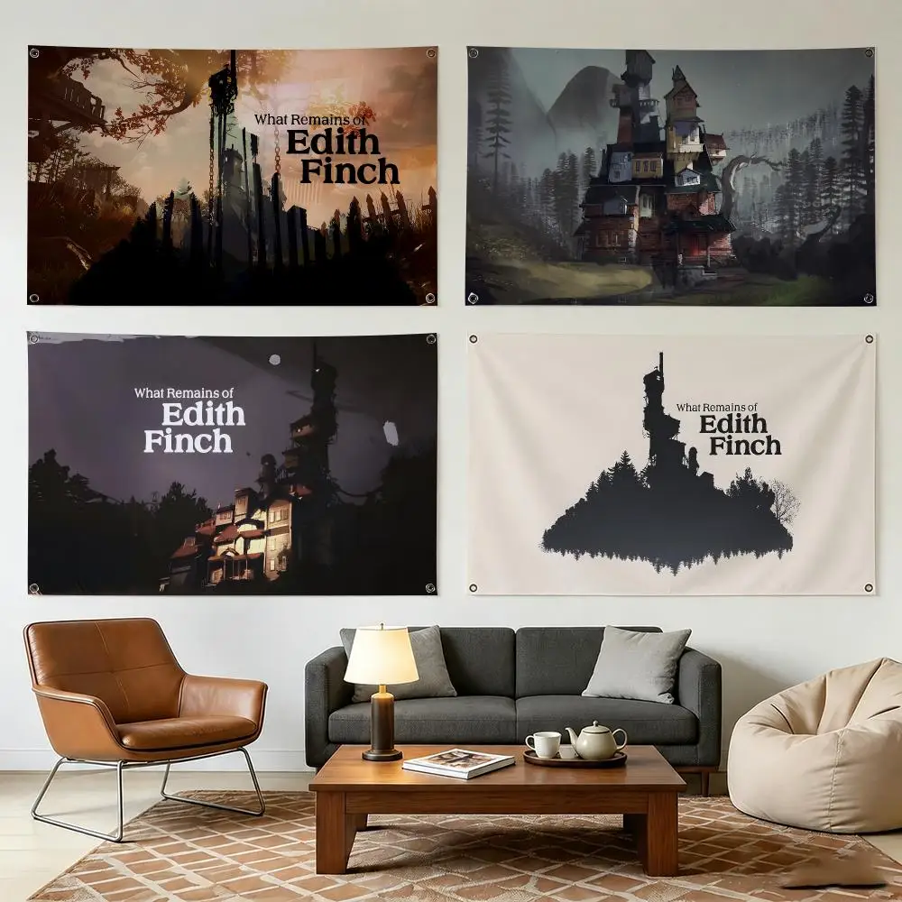What R-remains Of Edith Finch Flags Wall Hanging Outdoor Garage Room Decorative Fashion Gift Background