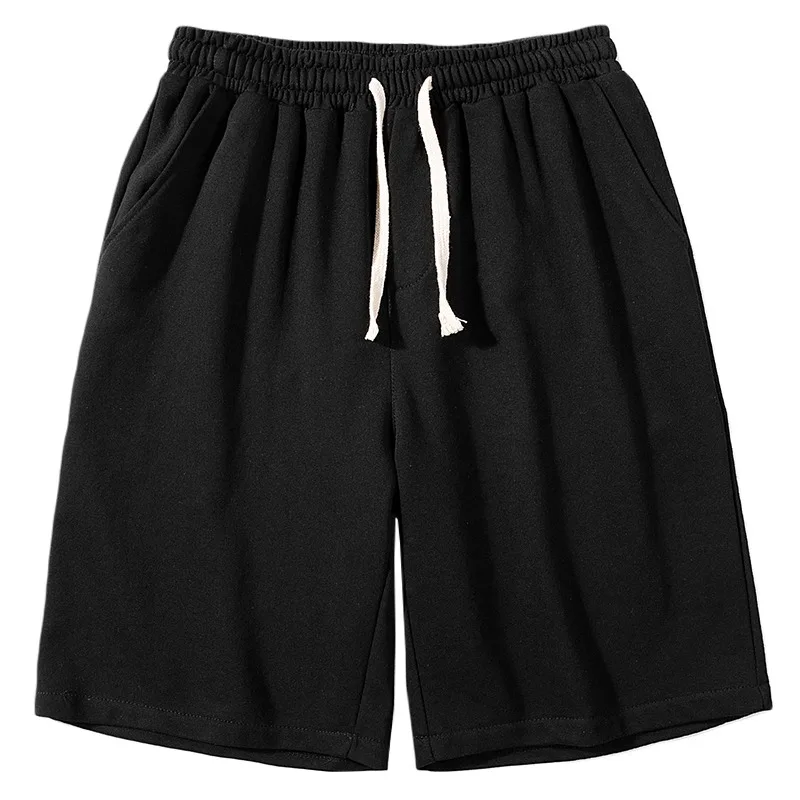 

Минималистичные однотонные спортивные шорты в стиле ретро для мужчин, модный уличный стиль, свободная и широкая основа, универсальная и универсальная