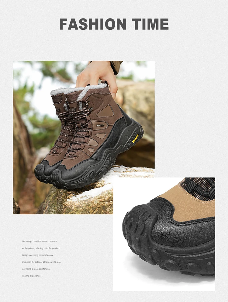 Herren-Winterstiefel, warm, kältebeständig, mit weichem Innenfutter, strapazierfähig, ideal für den Einsatz im Freien, für den täglichen Gebrauch, als Weihnachtsgeschenk. – Detail 3